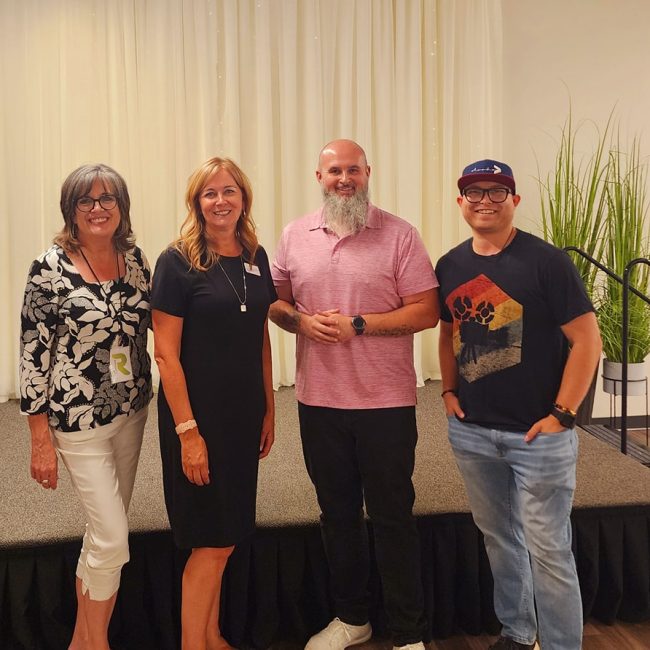 rConnect founders with Ann of burbity workspaces and Amy Vega